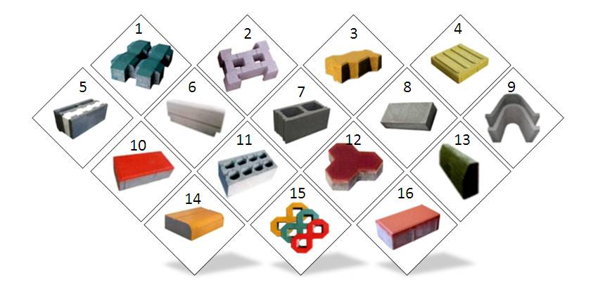 水泥免燒磚磚型展示 水泥免燒磚磚型展示